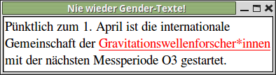 gegenderter Text